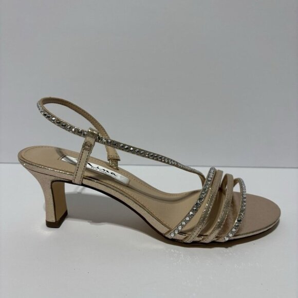 Nina Shoes - Nina Women’s Gerri Taupe Heeled Sandals, Size 7 Wide